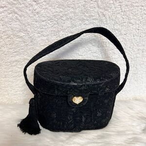 Scaasi Black Lace Cosmetic Bag made n Italy 🇮🇹